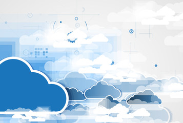 Integration technology with nature, sky. Best ideas for Business