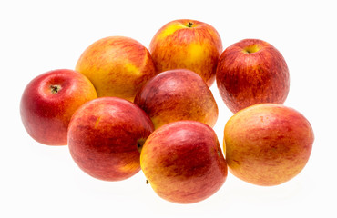 gala apples over white background