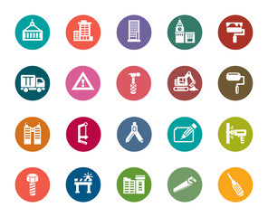 Buildings and Construction Color Icons