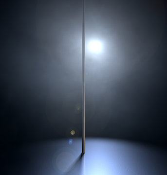 Stripper Pole Spotlit