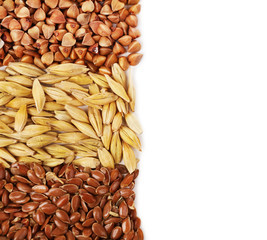 Groats isolated on white