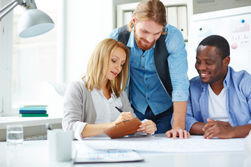 Obraz premium Points of working plan