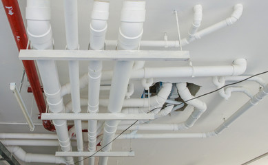 Fototapeta na wymiar industrial pipes at plumbing on the building.
