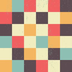 A retro style pixel art background with a grunge texture overlay