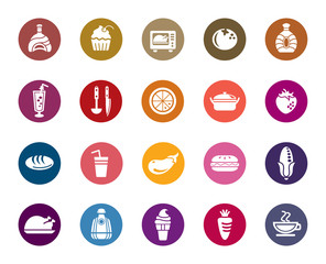 Food and Drinks Color Icons