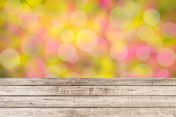 Bokeh background of old wood walls