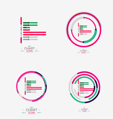 Line graph, chart icon