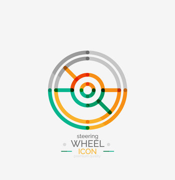 Car steering wheel icon