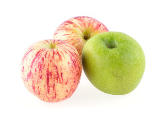 apple fruit with water drops isolated on white background