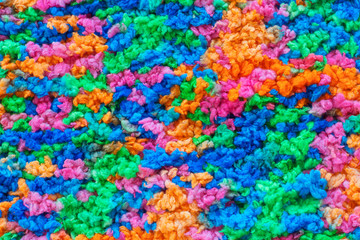 Fototapeta na wymiar Colored fluffy woolen fabric texture