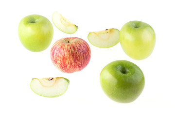 fresh apple fruit isolated on white background