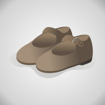 Zapatos ni&ntilde;a fondo gris