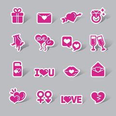 Valentines and Love Color Icon Label