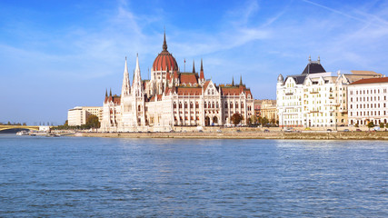 Fototapeta na wymiar Hungarian Parliament in Budapest, Hungary