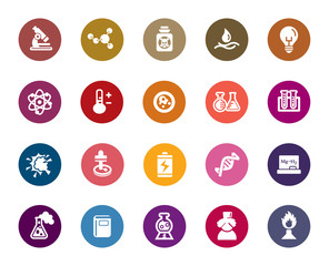Science and Chemistry Color Icons