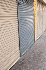 Fototapeta premium roller shutter door of front gate store