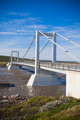 The bridge over Icelandic river Jokulsa a Fjollum