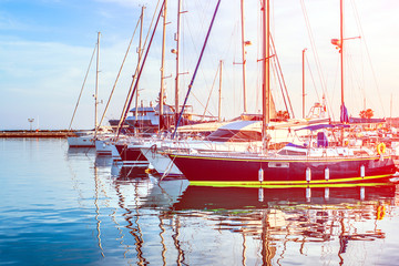 Yachts in port