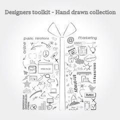 Obraz premium Designers toolkit - Hand drawn collection