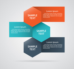 Abstract infographics with hexagon