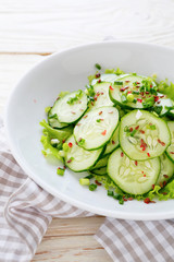 cucumber salad with flax seed