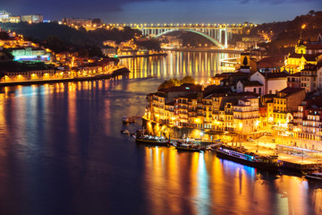 Porto city in the night - 72406914