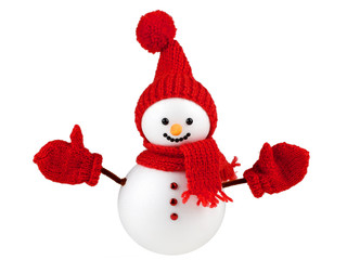 Snowman isolated on white