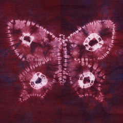 Material dyed batik. Shibori