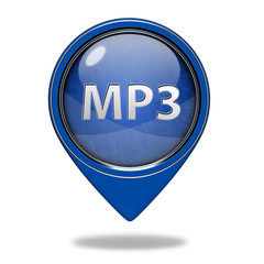 MP3 pointer icon on white background