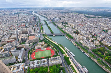 Obraz premium Paris, aerial view