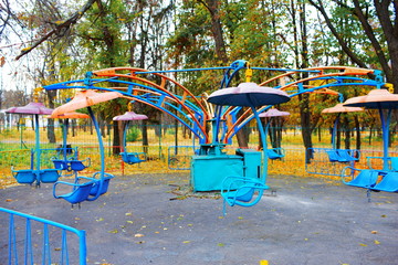 old children's carousel in the park