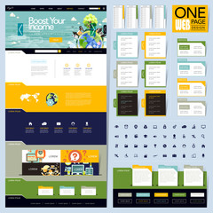 creative folder style one page website design