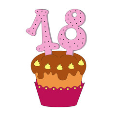 18th birthday muffin
