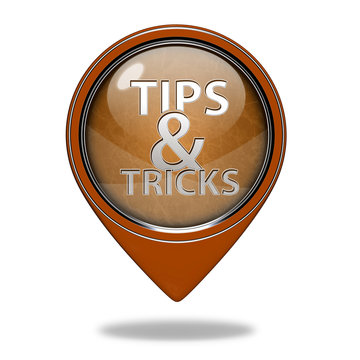 Tips & tricks pointer icon on white background