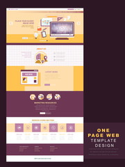 flat design one page website template