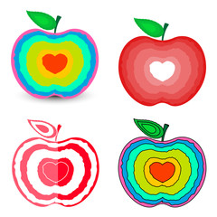 Love Hearts Apples Designs