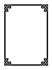 Obraz premium Roman style black ornamental decorative frame