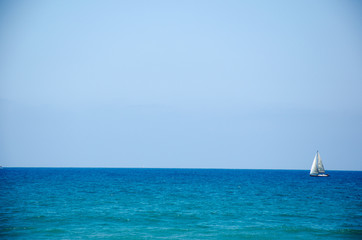 Obraz premium Segelboot auf dem Meer, Israel