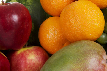 Group of fresh fruits