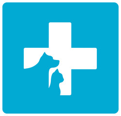 veterinarian symbol with pet