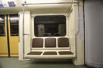 train inside the empty car