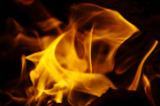texture of fire on a black background flash