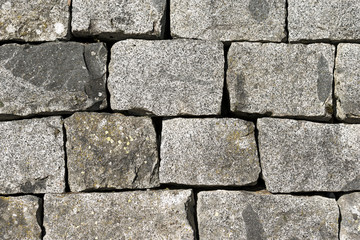 Wall of Grey Granite