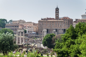 Fototapeta na wymiar Rome - view over the historic city