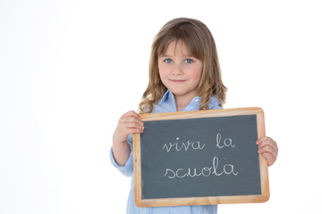 nice girl on white background