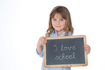 portrait of young school girl