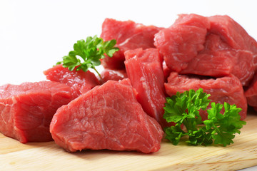 Diced beef