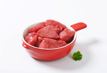 Diced beef