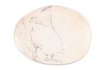 Precious gem on white background, white jasper