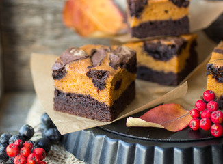 brownies with pumpkin